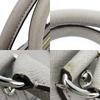 Used Michael Kors Handbag Leather Gray With Charm