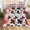 Cowhide Duvet Cover Queen Microfiber Western Farmhouse Animal Skin Fur Bedding Set 2/3pcs For Kids Teen Cattle Cow Quilt Cover