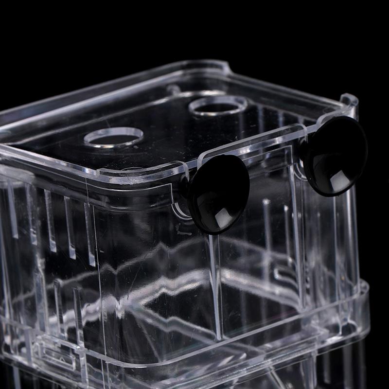 Double-Deck Clear Fish Breeding Isolation Box Aquarium Fish Tank Hatching House