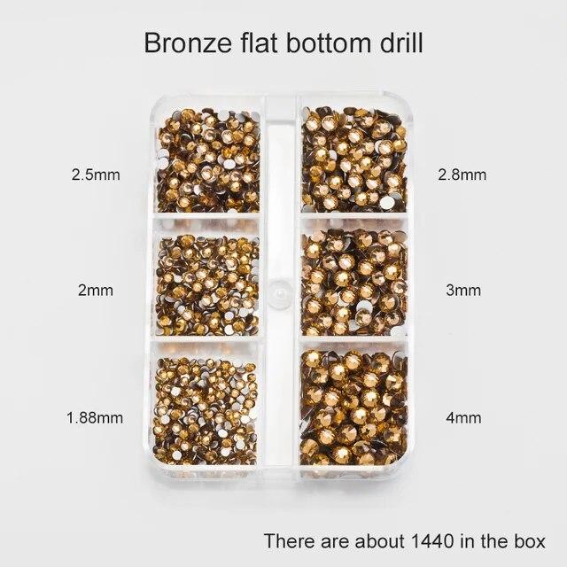 

1 коробка смешанных размеров ss6-ss20 стекло без горячей фиксации стразы с плоской задней частью хрустальный камень стразы блестят бриллианты для ногтей для одежды «сделай сам»