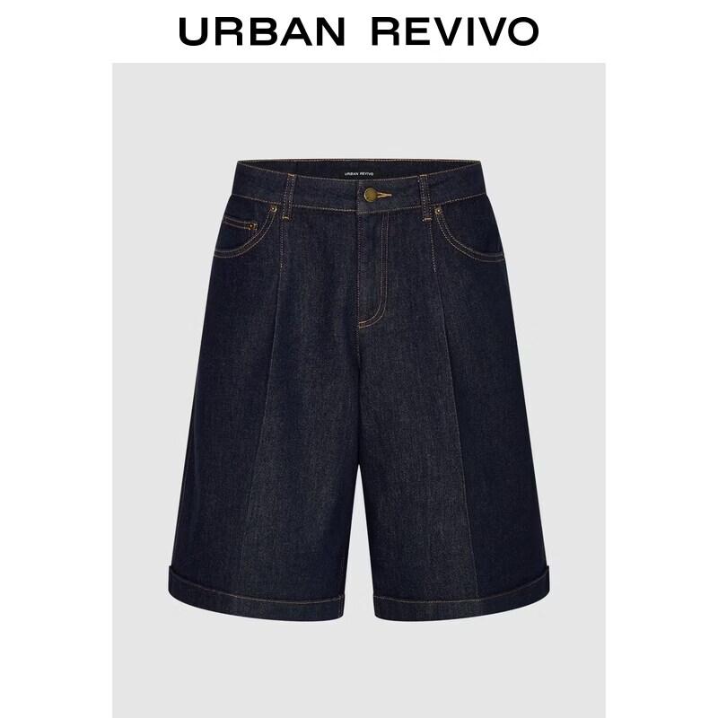 UR2026 Women s Loose Contrast Stitch Denim Shorts 28