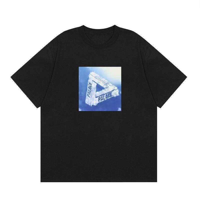Trendige Marke PALACE Unterwasser-Dreieck-LOGO aufgedrucktes Herren- und Damen-Streetwear Hip Hop lockeres lässiges Sommer-Kurzarm-T-Shirt t