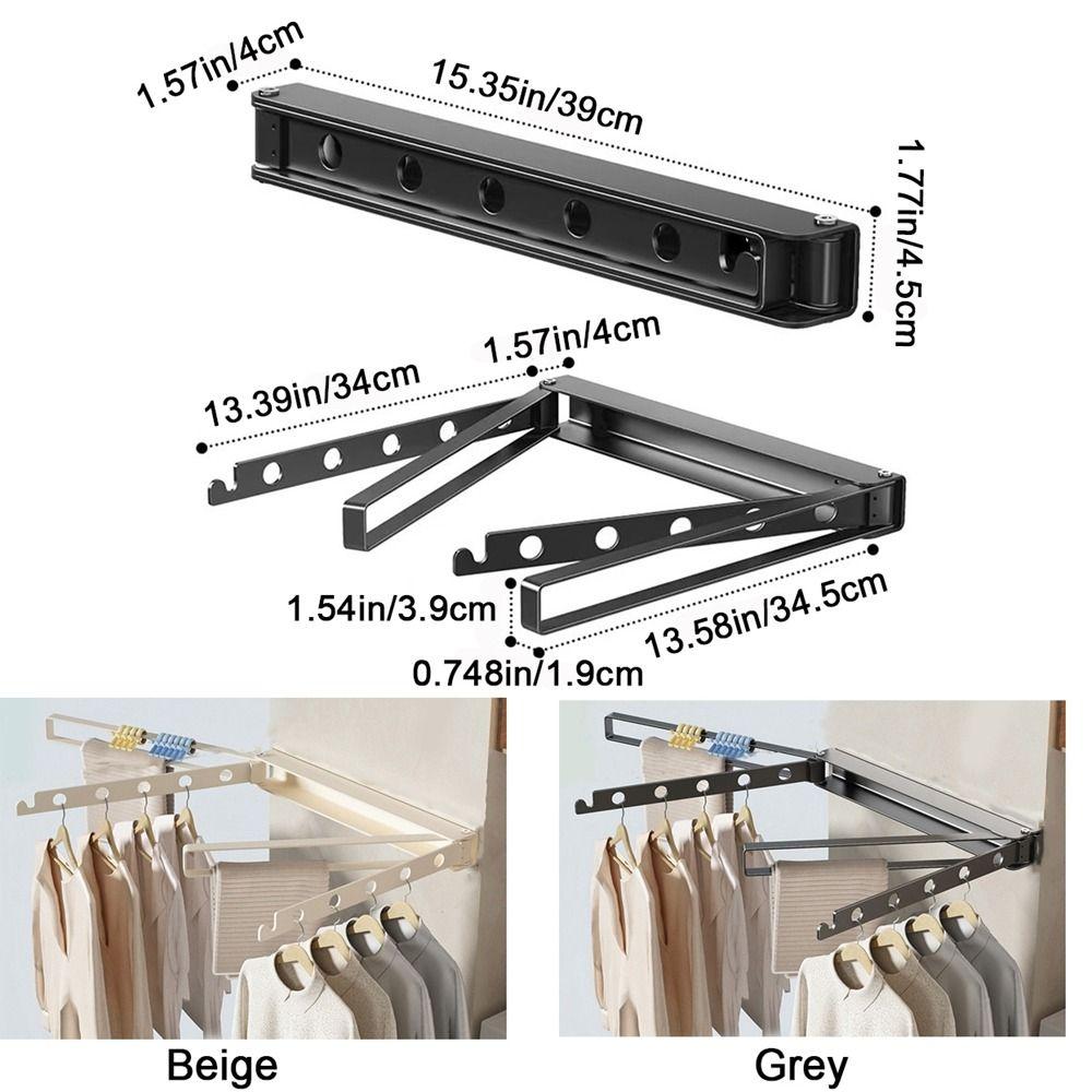 Wall Mounted Invisible Drying Racks Pull Type Clothing Drying Rack  Indoor