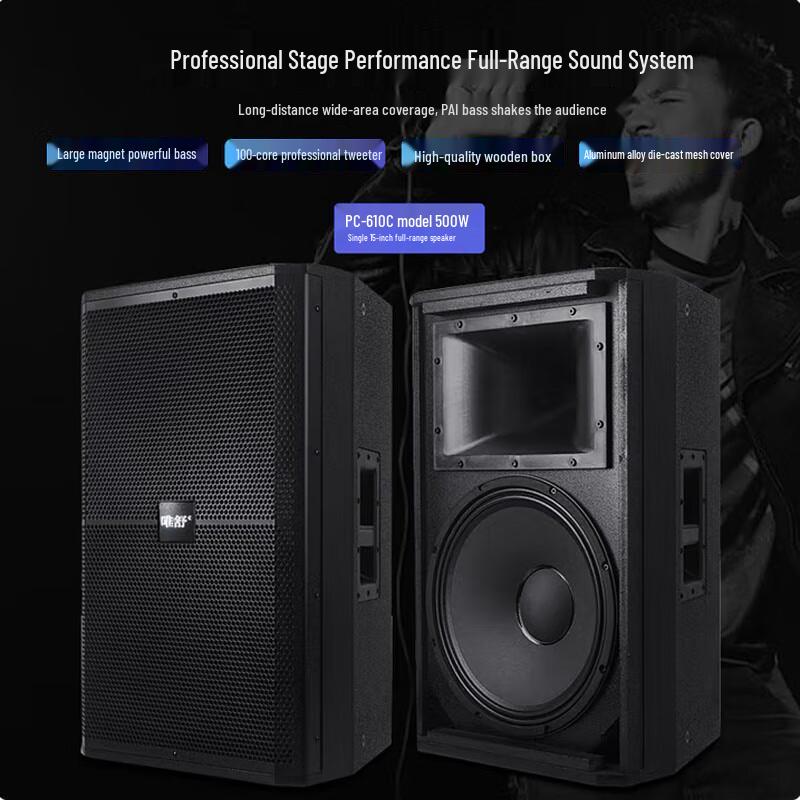 Professional Full-Range Audio Speaker System PC-610