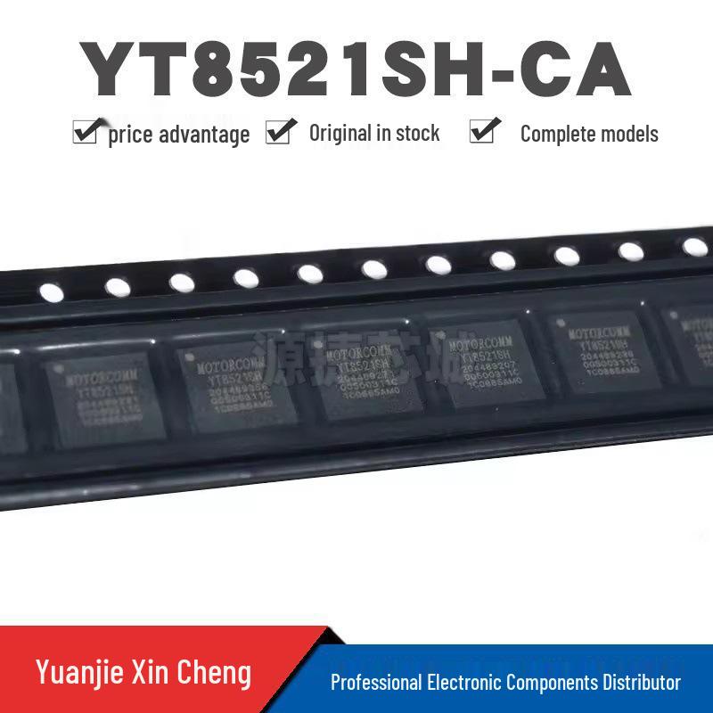 Original YT8521SH-CA QFN-48 Ethernet Transceiver Chip IC Screen Print