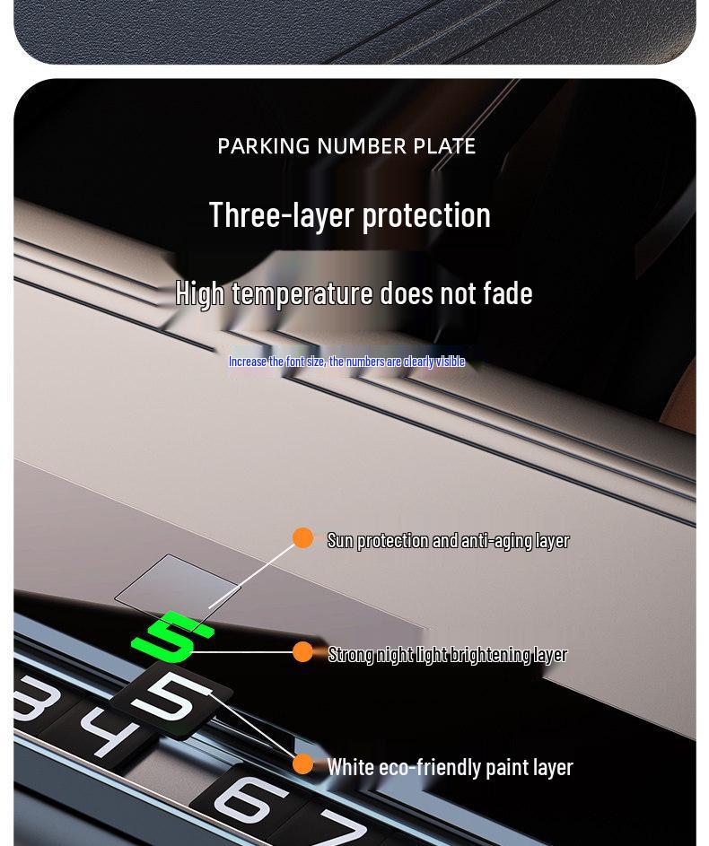 Denza D9 Temporary Parking Number Plate for Cars - Interior Phone Display