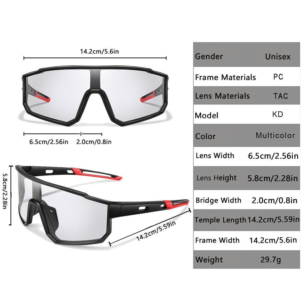 New Style Brand Bicycle Photochromic Eyewear Men Women MTB Bike Running Fishing Cycling Glasses Comfortable Goggles UV400