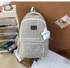 Schultasche Japanischer ins Campus Vintage Karomuster Rucksack Damen, Herbst und Winter Mittelschulmädchen High-School-Schüler Schultasche Leichtgewicht