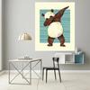 Cute Cartoon Panda Eating Bamboo Canvas Paintings Wall Art Pictures Posters and Prints for Living Kids Bedroom Home Decoration No Frame