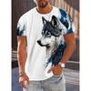 3D Wolf Print Men's T-shirt Summer City Everyday Fashion T-shirt Casual Short Sleeve Top Outdoor Sports T-shirt