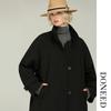 DONEED Women's Mid-Length Down Jacket - Minimalist Stand-Collar Winter Coat
