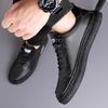 Fashion Trend Youth Men's Casual Leather Shoes Fashion Versatile Comfy Male Sneakers Outdoor Platform Leisure Walking Men Shoes