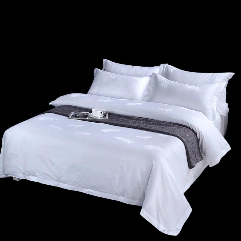 GOWKE Solid White Duvet Cover and Pillowcase Set