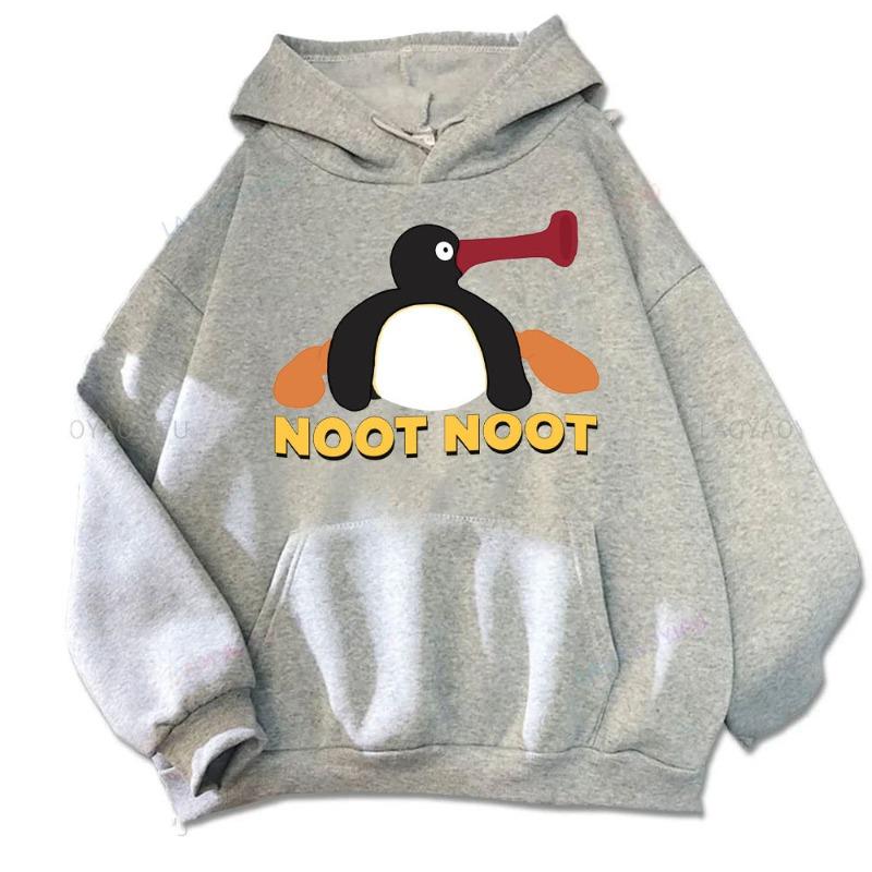 Music-listening Penguin Emotion Autumn Winter Hoodies Men Fashion Long Sleeve Sweatshirts Women Streetwear Pullovers Sudaderas