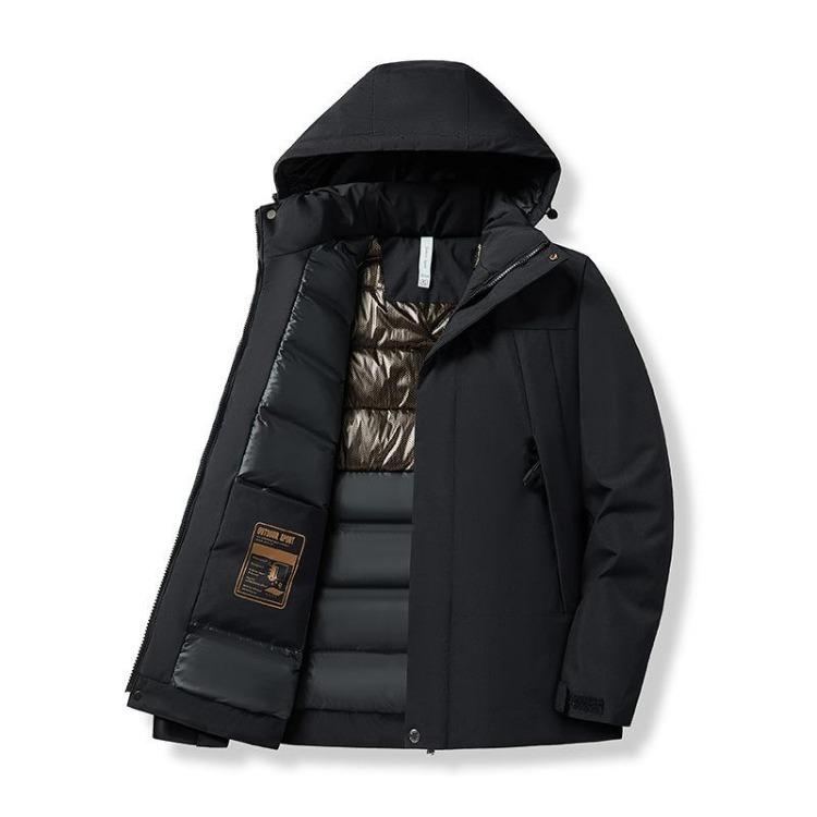 Black Gold Winter Cotton Jacket Warmth Retention High Waterproof Thickened