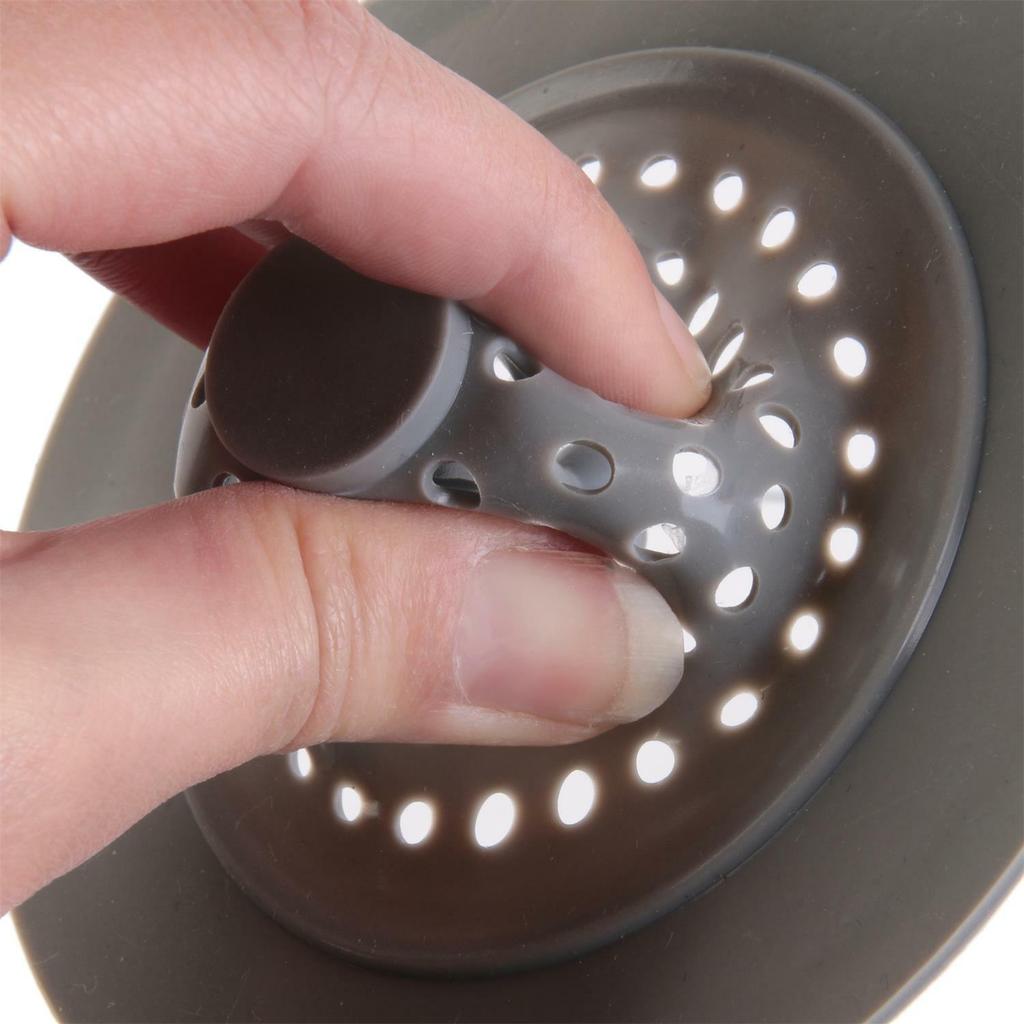 Sink Strainer Silicone/Stainless Steel Gray 11X11 Cm