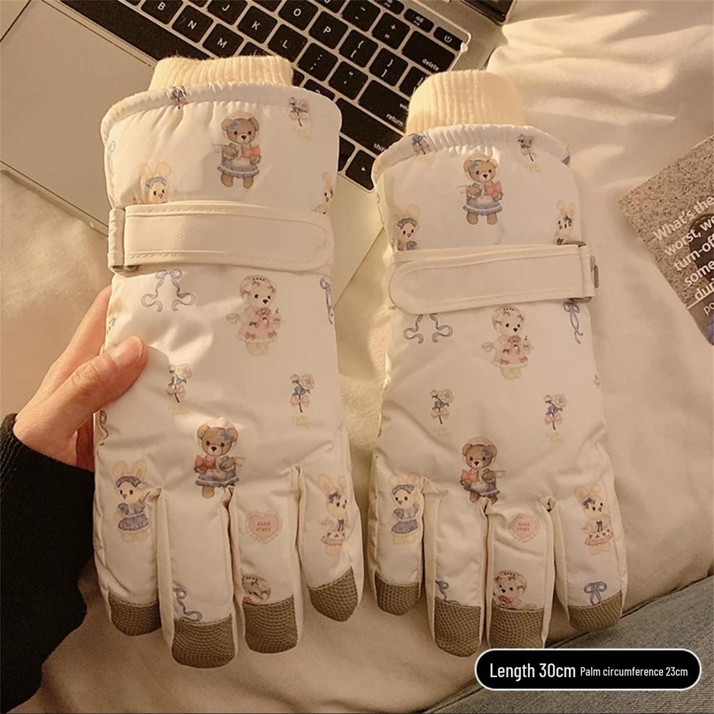 2026 Year of the Horse Women's Super Warm Winter Fingerless Cycling & Ski Gloves - Windproof for Outdoor Sports & Electric Scooters.