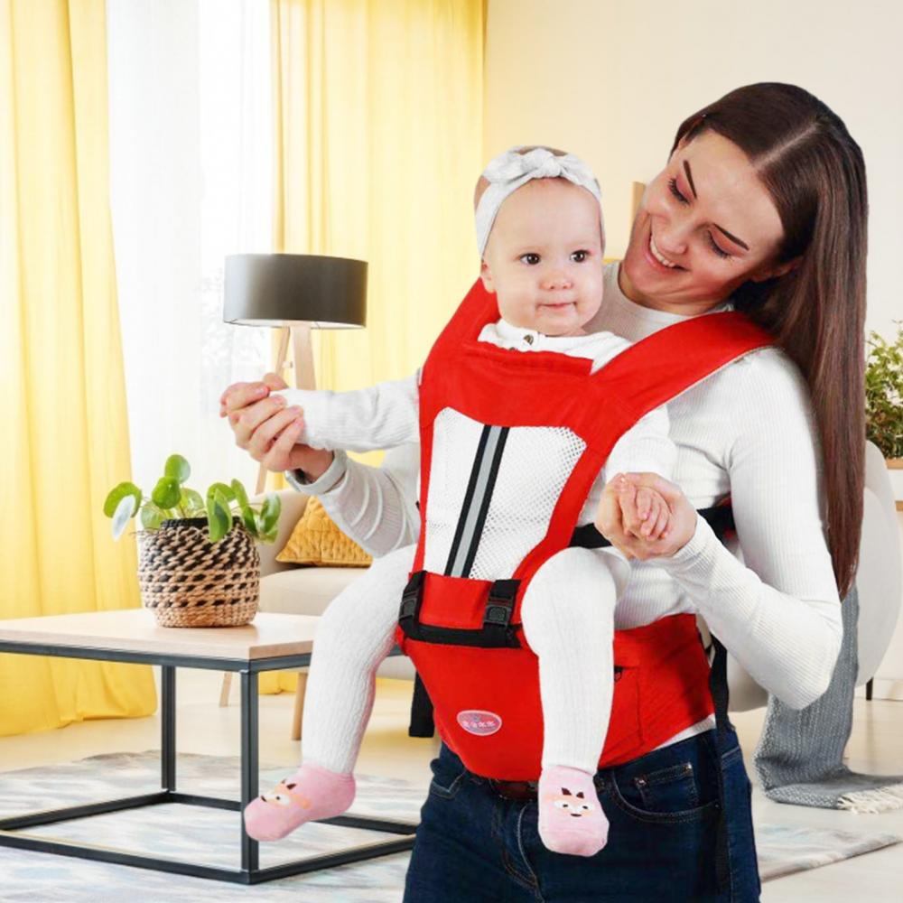 Baby Carrier with Hip Seat Infant Comfortable Breathable Multifunctional Sling Backpack Adjustable Kangaroo Baby Wrap Carrier Ergonomic Design