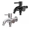 Dual Control 1/2" Double Outlet Faucet Bidet Water Tap One In Two Out for Bathroom Sink Fitting Washing Machine