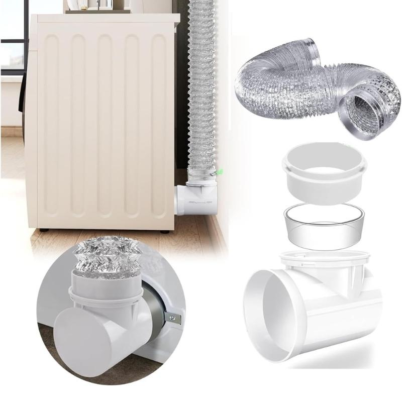 90 Degree Exhaust Hose Dryer Vent Wall Plate Dryer Vent Connector Kit Dryer Duct Connector Easy Installation Accessories