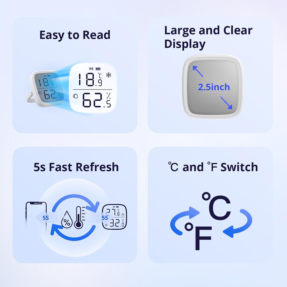 SONOFF SNZB-02D Zigbee Smart Temperature Humidity Sensor Transducer Real-time Monitor Ewelink Alexa Google Home Assistant Alice