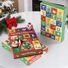 Weihnachts-Überraschungsspielzeug 5 Stück 24-Tage Adventskalender-Box, Leere Geschenkbox mit saisonalen Countdown-Ziehlaschen-Fenstern, Behälter, Feiertags-Partygeschenk