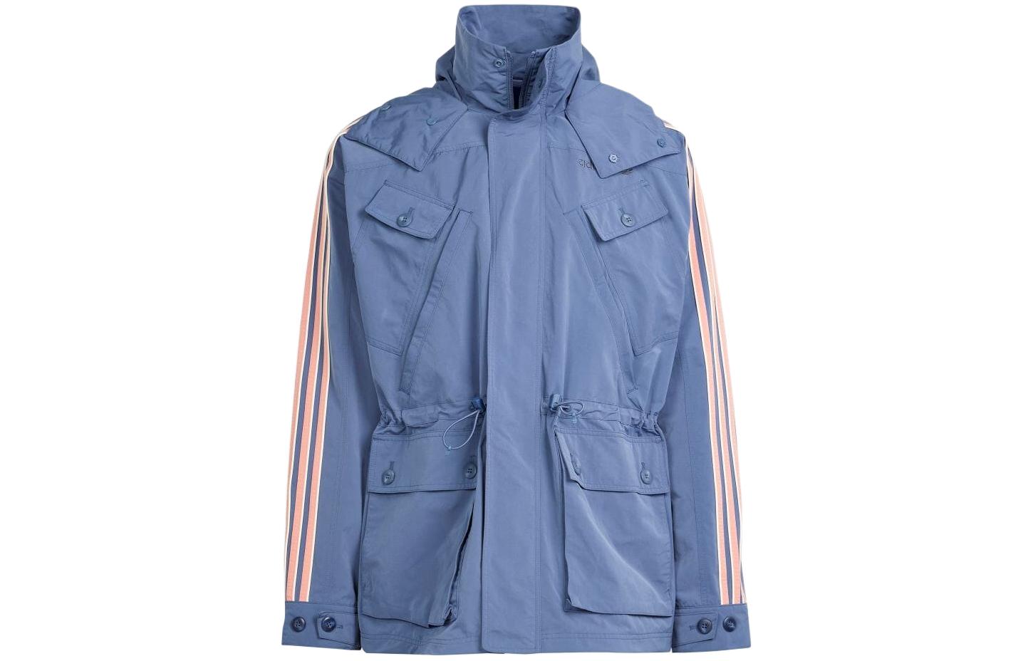 Adidas Originals Trench Coat Men s Blue IR9397 L