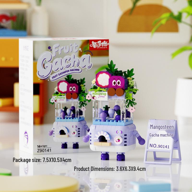 Fruit Cartoon Gashapon Machine Building Blocks Toy Ornament