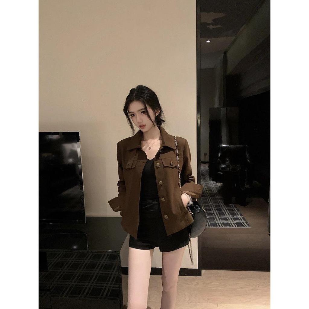 2025 Autumn/Winter Korean Style Retro Slimming Workwear Jacket