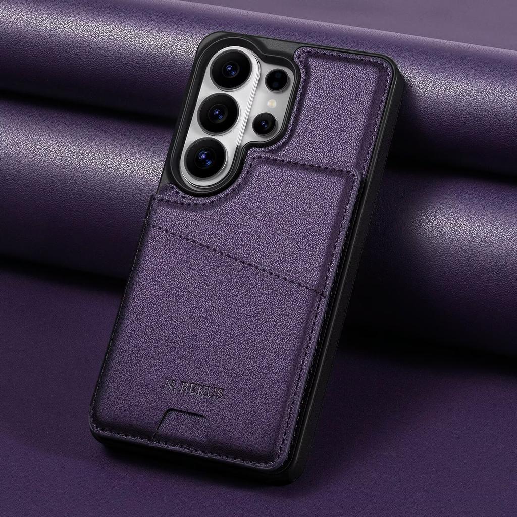 Business Cards Solt Wallet Leather Case for Samsung GAlaxy S26 S25 Ultra S24 S23 S22 Plus S21 FE A17 A37 A16 A36 A56 Flip Cover