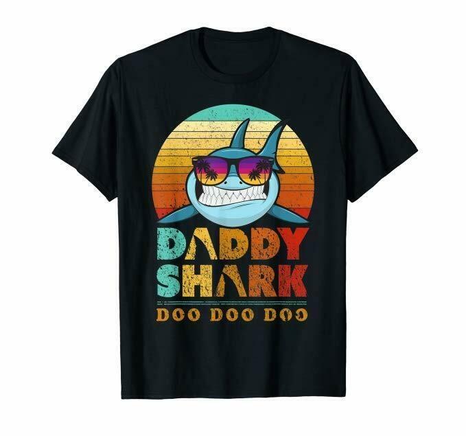 

Забавная футболка унисекс Daddy Shark Doo Doo в одинаковых комплектах Family Shark S