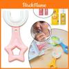 U-shaped Toothbrush For 2-12 Year Old Kids With Soft Silicone Bristles**