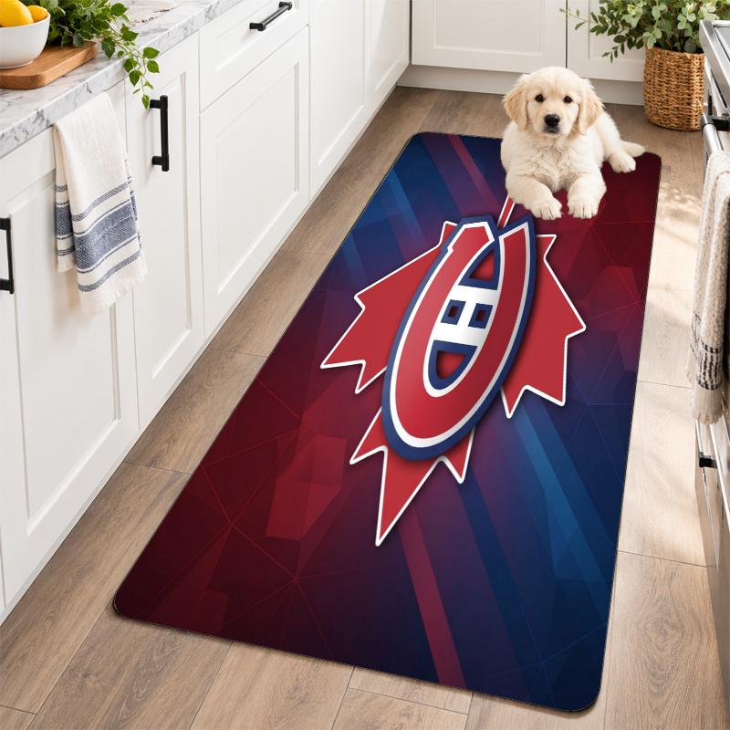 Flannel Kitchen Mat Montreal Canadiens Soft Area Rug Non Slip Floor Carpet Home Decoration
