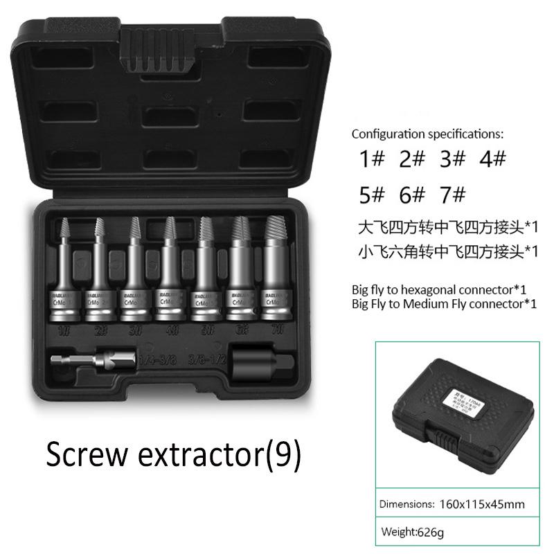 Universal Damaged Screw Extractor Easy Out Bolt Extractor Set Bolt Stud Remover Tool Drill Set Broken Speed Out Bolt Extractor
