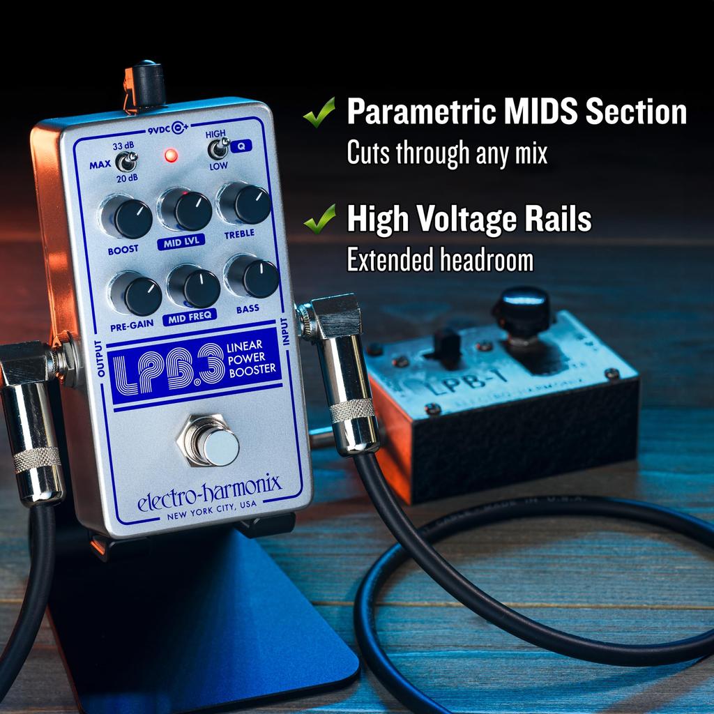 Linear Power Booster EQ Pedal Electro-Harmonix LPB-3 &