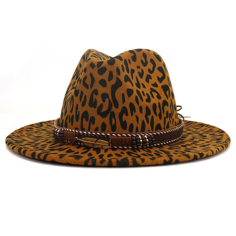 Buy Women Men Fashion Leopard Felt Wool 