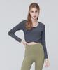 Cl Coco Clwt8071 Fogny Ribbed Long Sleeve Melange Grey