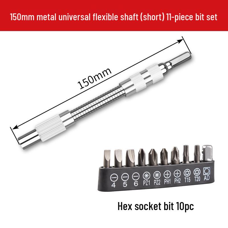 Universal Swivel Joint for Electric Drill and Screwdriver - Flexible Shaft Adapter with Conversion Head