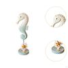 Sea Horse Figurine Seahorse Statue Beach Decoration Wooden for Cafe Hotel Home