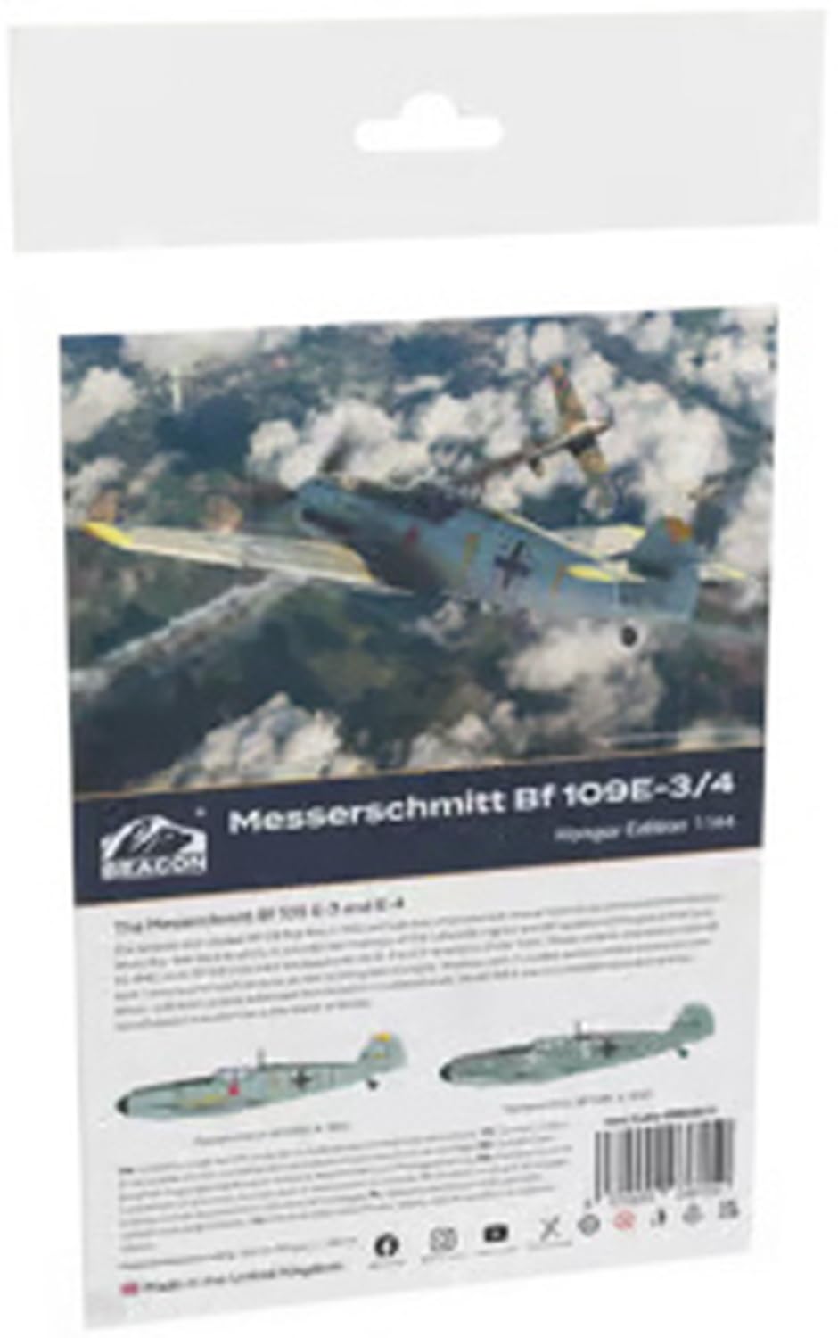 

Beacon Models Hanger Edition Messerschmitt Пластиковая модель BMK010 1/144 Bf109E-3/4