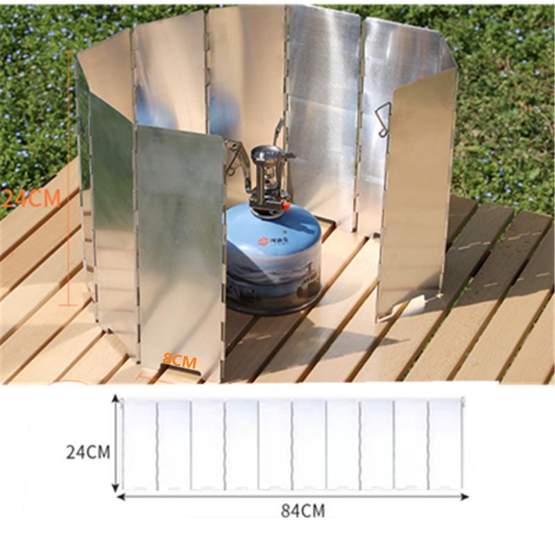 Camping One-piece Gas Stove Portable Foldable Heater Stove Ultralight Picnic Cooker Tourist Burner Equipment Outdoor Wind Shield