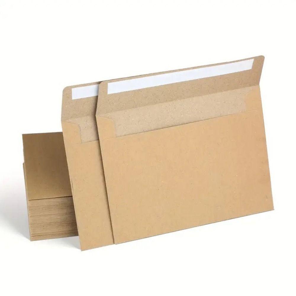 20pcs Sealing Pe Kraft Envelopes Blank Greeting Card  For Wedding Party Invitation