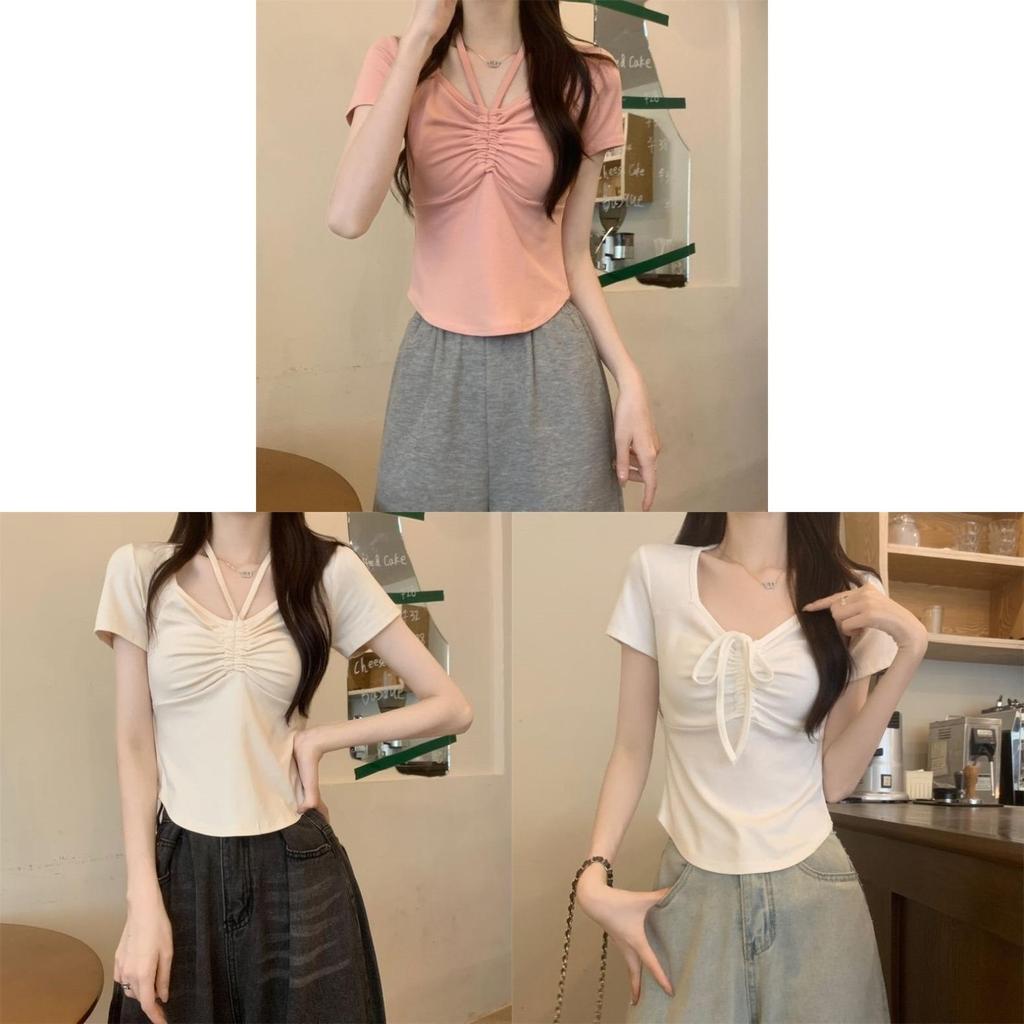 Pink Short Sleeve T Shirt With Embroidery For Elegant Casual Wear