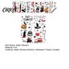 Removable Holiday Window Art 9PCS Halloween Static Stickers, Gothic Silhouette Decals, Reusable Waterproof PVC Wall Murals Horror for Glass
