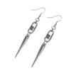 Gothic Spikes Earrings with Moon and Star Pendant Comfortable Ear Hoops Stylish Punk Accessories for Women Man