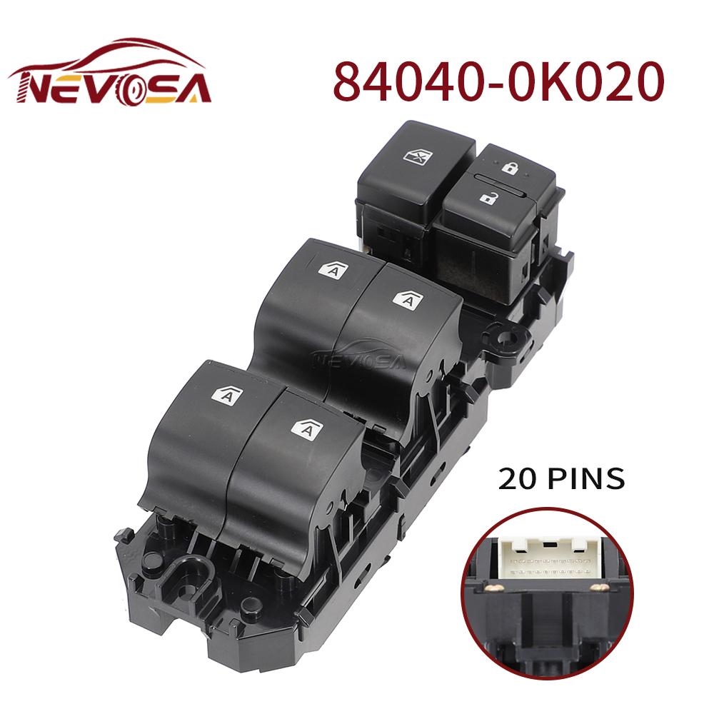 

84040-0K020 For Toyota Hilux FORTUNER 2015- LHD Auto Power Window Control Switch Regulator Button Car Accessories 20P 84040-0K020