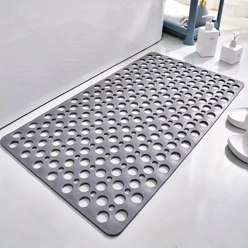 Square Non-slip Bathroom Mat with Suction Cup and Round Hole Design Shower Anti-fall Household Shower Massage Quick Drainage Mat