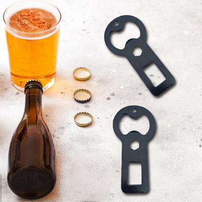 2 pezzi Apribottiglie in metallo Apribottiglie per birra e soda con corda Portachiavi portatile multifunzionale Apribottiglie regalo per gli amanti dell'aria aperta