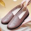 Mom Shoes Spring and Autumn Leather Shoes Jelly Sole Non-slip Women's Single Shoes Comfortable Work Elderly Shoes Middle-aged and Elderly 2024 New Mod