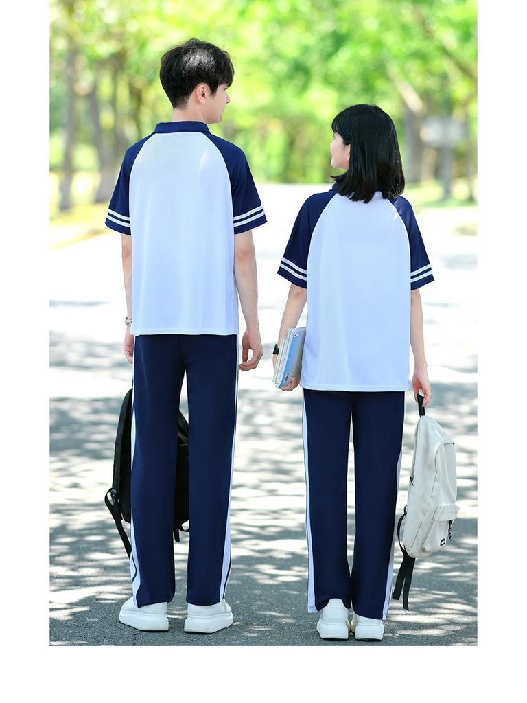 Academy-Style Junior High School Autumn Sportswear Set – Three-Piece Casual Uniform